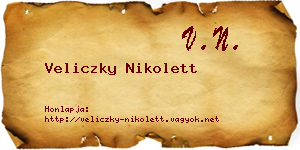 Veliczky Nikolett névjegykártya